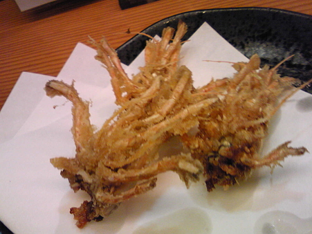 がす海老の頭、唐揚げ