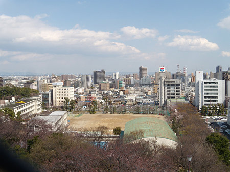 浜松城天守閣展望台から見た浜松市市街地