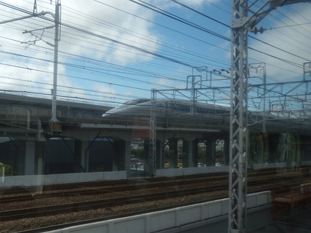 名鉄車内から撮影した500系