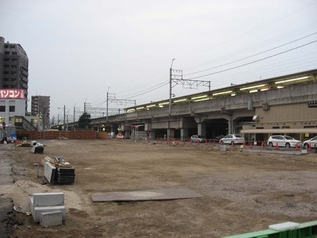 更地になった尾張一宮駅南側