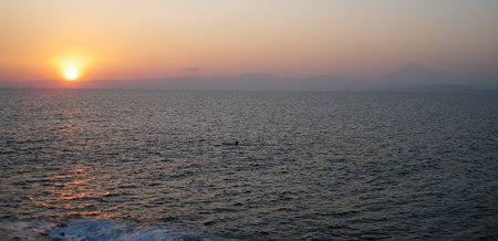 夕焼けの相模湾