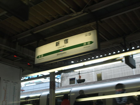 湘南新宿ライングリーン車１階の車窓（新宿駅）