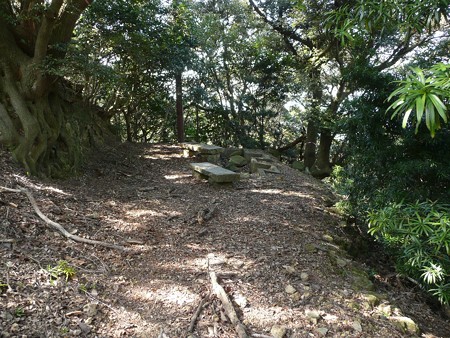 監守衛舎跡から東へ続く道