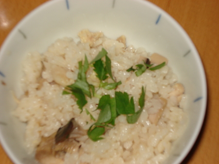 かしわ肉の炊き込みごはん
