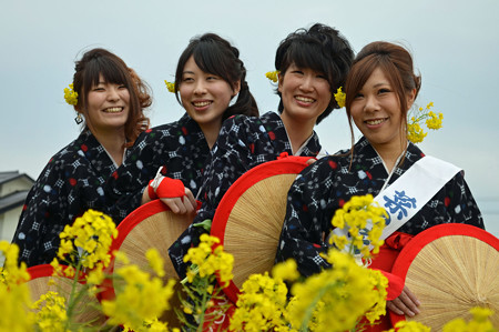 菜の花の笑顔×4
