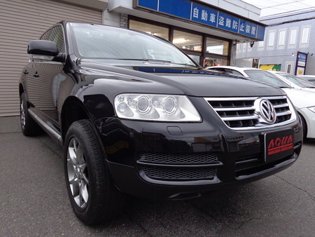 トゥアレグ　ヘッドライト磨き