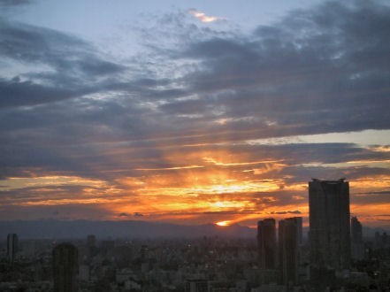 夕焼け丹沢山系0615tb