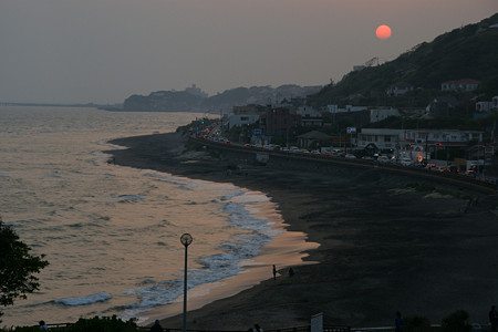 稲村ガ崎の夕陽05ts