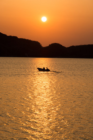 湊山公園で夕焼け撮影・2