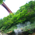下から見た橋～小安温泉～栗駒国定公園